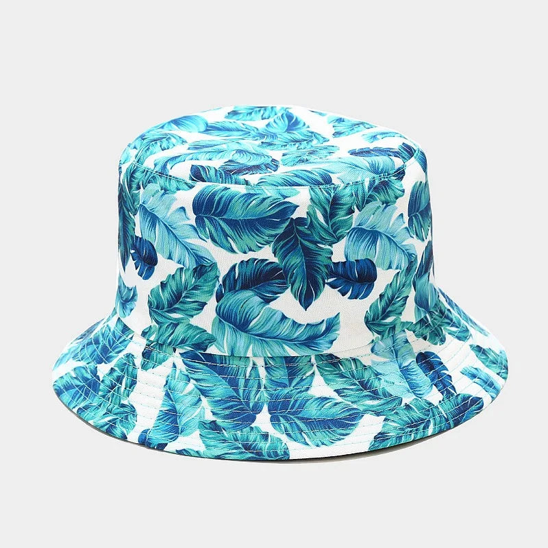 Flowers Graffiti Print Bucket Hat - FestiVibe