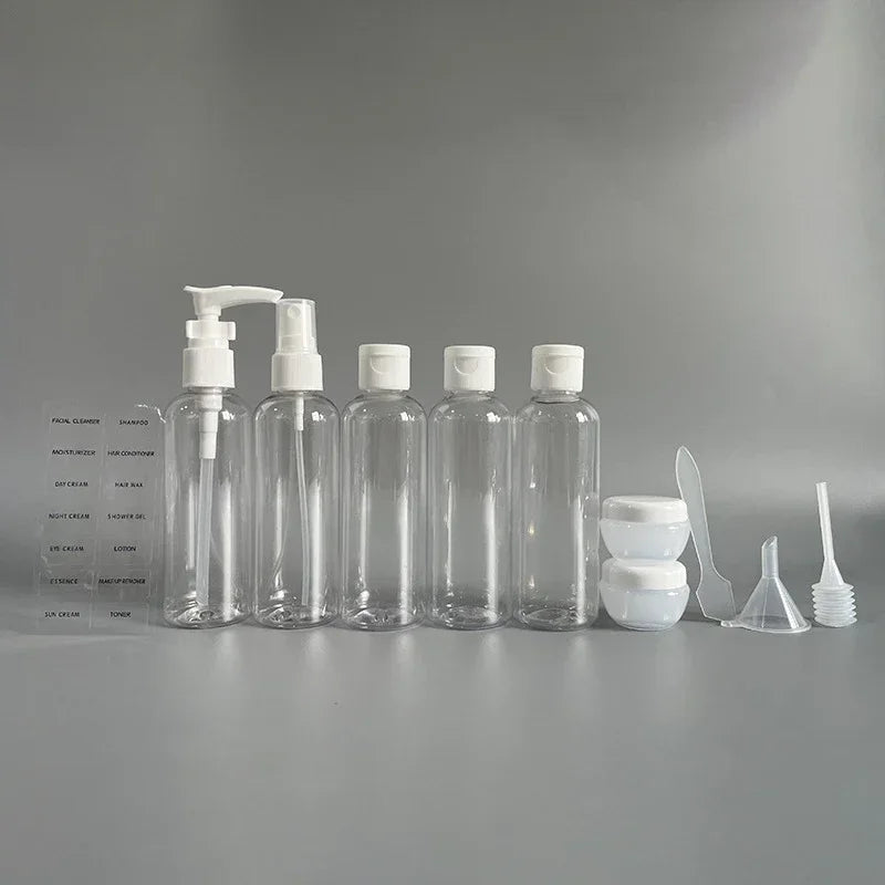 11pcs Transparent Refillable Bottles - FestiVibe