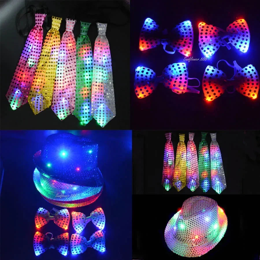 LED Sequin Hat/Tie/Bow - FestiVibe