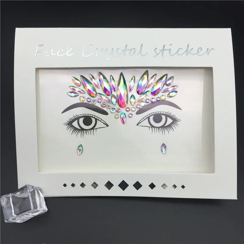 Rhinestone Face Jewel Stickers - FestiVibe