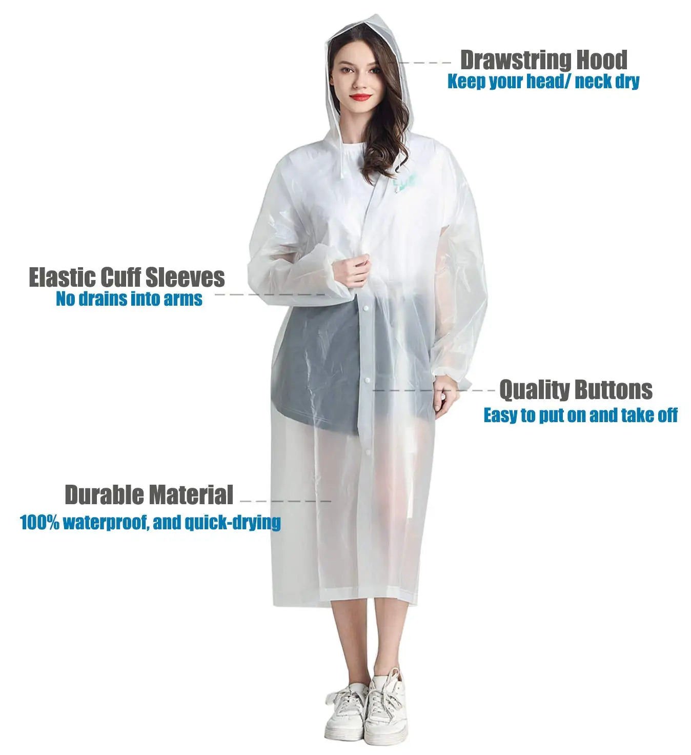 Reusable EVA Rain Coat - FestiVibe