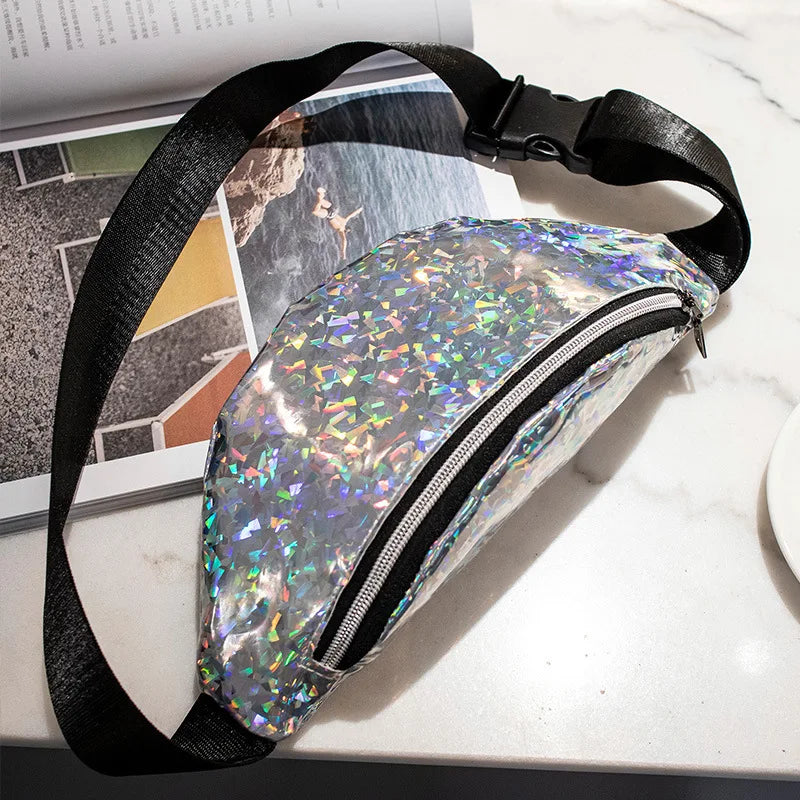 Sequin Holographic Bum Bag - FestiVibe