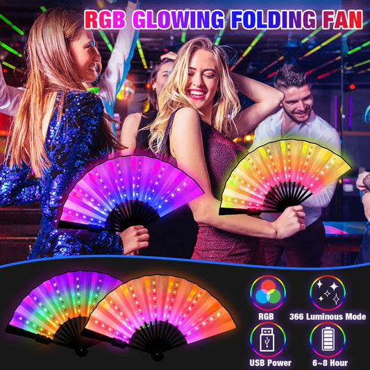 Folding LED Fan - FestiVibe