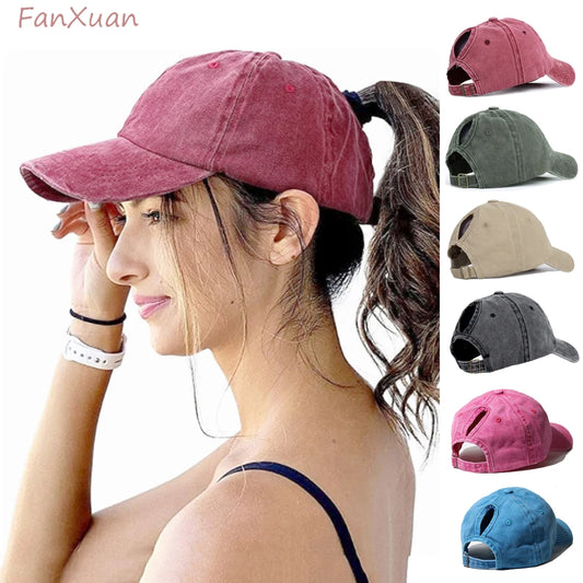 Vintage Ponytail Baseball Cap - FestiVibe