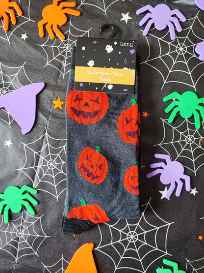 Mens Cotton Halloween Design Socks