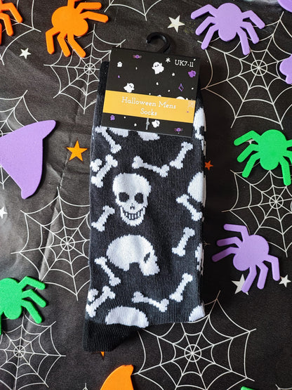 Mens Cotton Halloween Design Socks