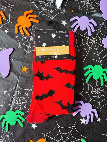 Ladies Halloween Design Cotton Socks