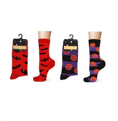 Ladies Halloween Design Cotton Socks